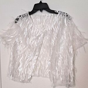 Southern Living Borrowed & Blue by Southern Living Feather Detail Poncho